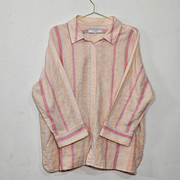 Foxcroft Tops - Foxcroft Shirt Womens 16 W Button Down Striped Work Office Classic multicolor